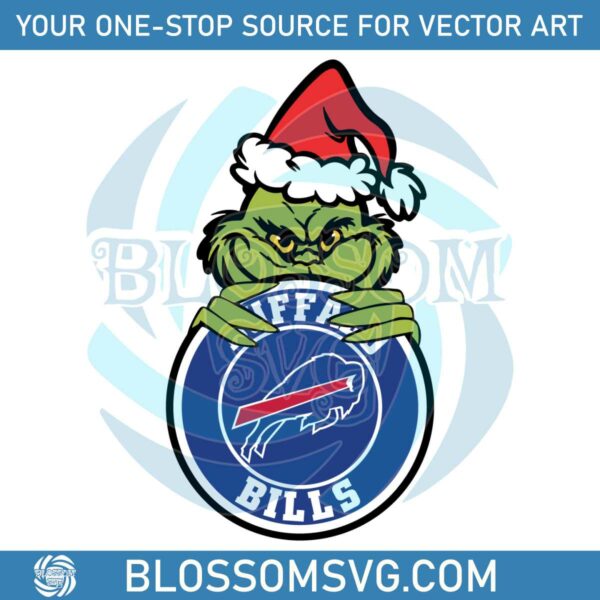 Funny Grinch Buffalo Bills Circle Logo SVG