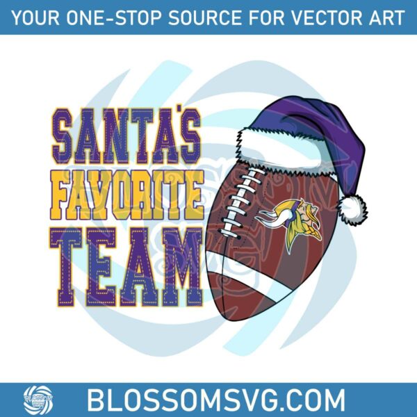 Santas Favorite Football Team Minnesota Vikings SVG