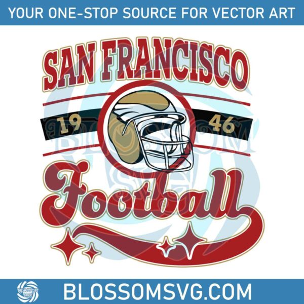 San Francisco Football 1946 Helmet SVG