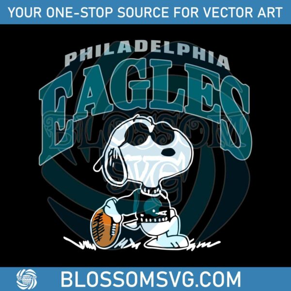 Vintage Snoopy Football Philadelphia Eagles SVG