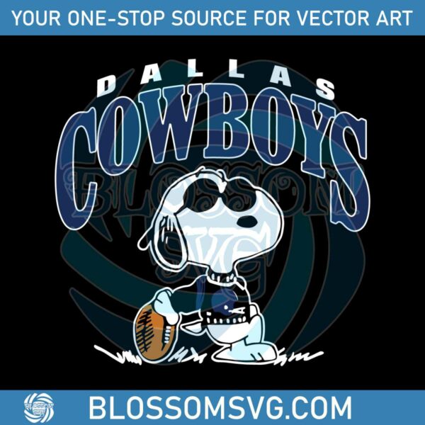 Vintage Snoopy Football Dallas Cowboys SVG