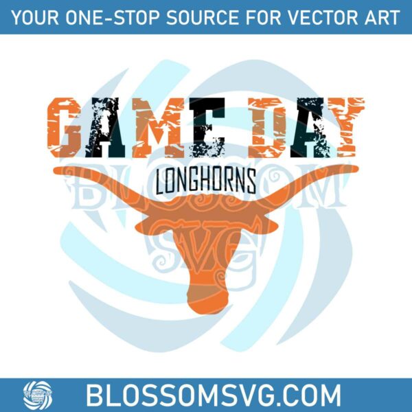 game-day-longhorns-ncaa-svg-digital-download