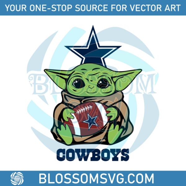 Dallas Cowboys Baby Yoda Star Wars SVG