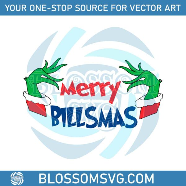 Merry Billsmas Grinch Hand SVG