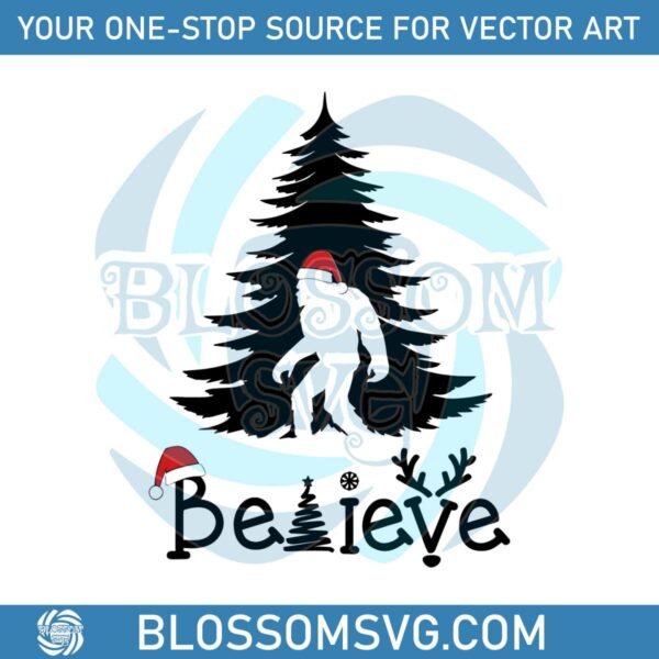 believe-bigfoot-christmas-tree-svg