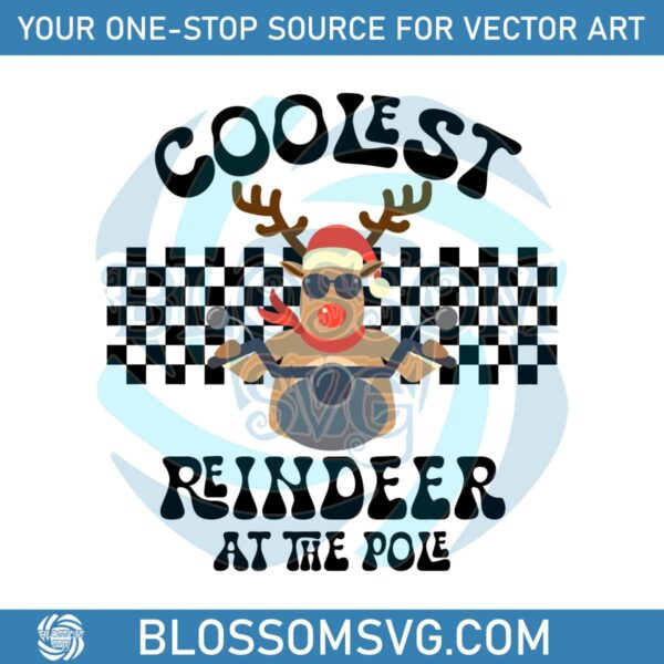 Coolest Reindeer At The Pole Christmas SVG