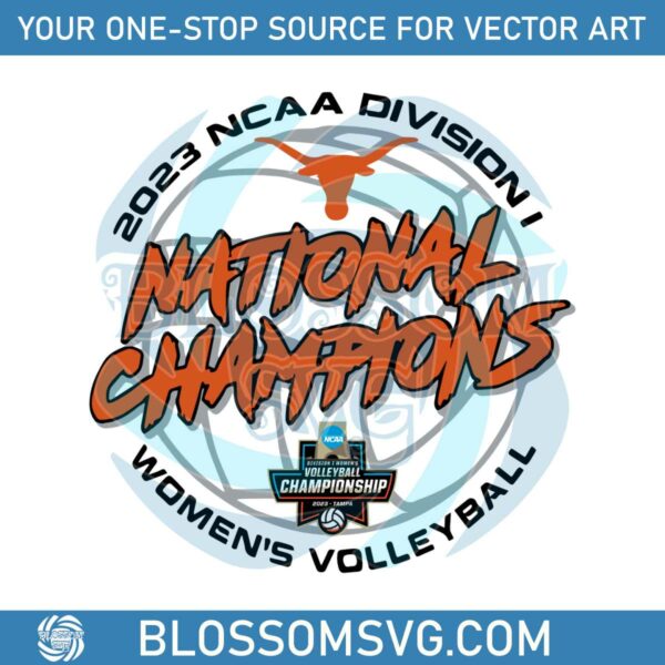 Texas Longhorns Champion 2023 NCAA Volleyball Svg