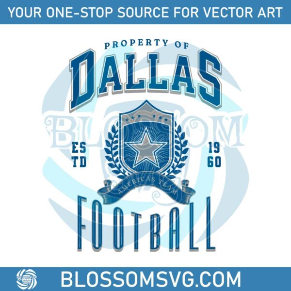 Property Of Dallas Football Americas Team SVG