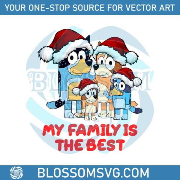 bluey-christmas-my-family-is-the-best-png