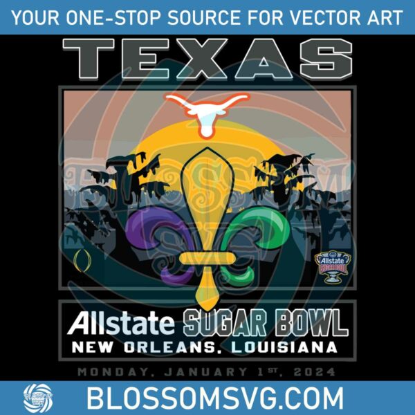 Texas Longhorns Football Allstate Sugar Bowl SVG