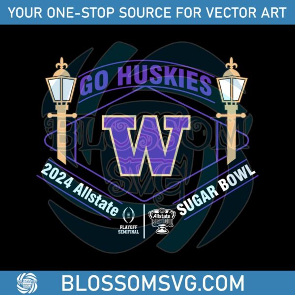 Go Huskies 2024 Allstate Sugar Bowl SVG