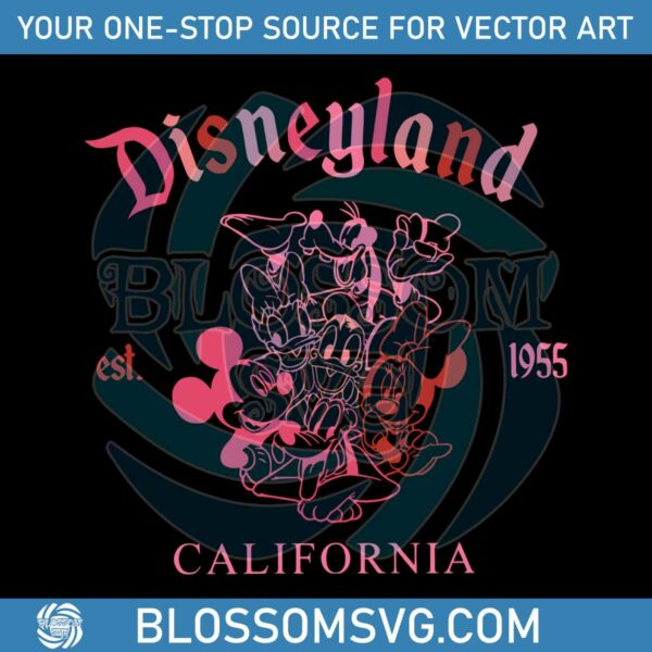 Disneyland California Est 1955 Valentines Day SVG