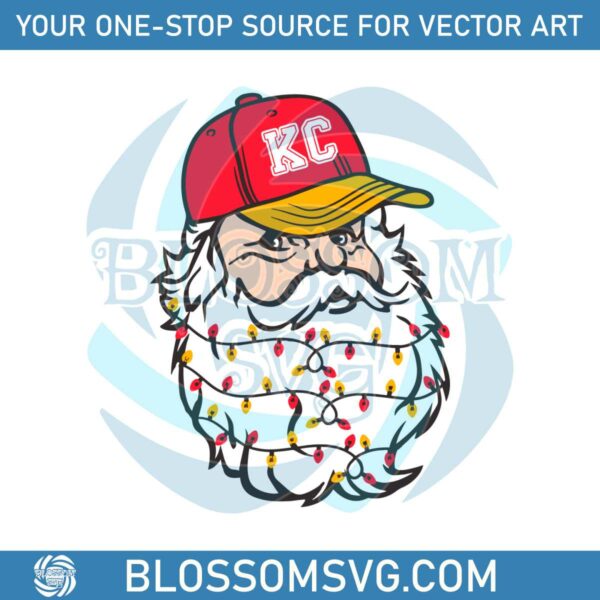 Santa Claus Kansas City Football SVG