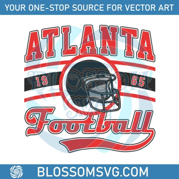 Atlanta Football 1965 NFL Helmet Logo SVG