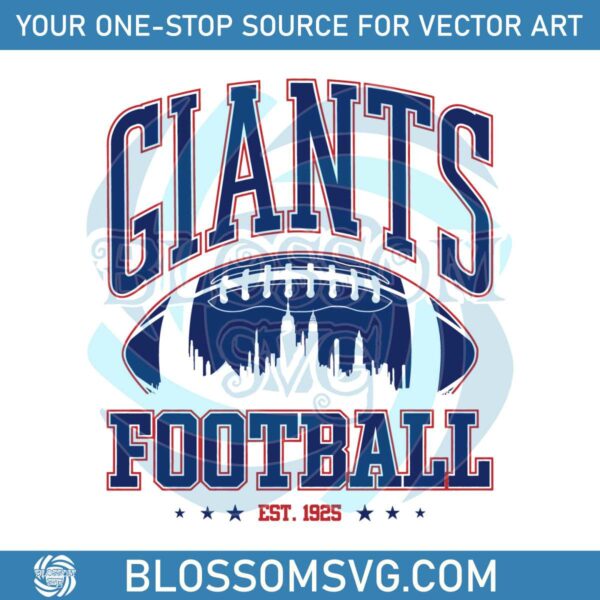New York Giants Football Est 1925 SVG