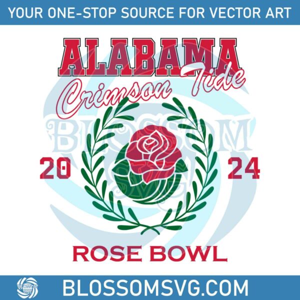 alabama-crimson-tide-football-rose-bowl-2024-svg