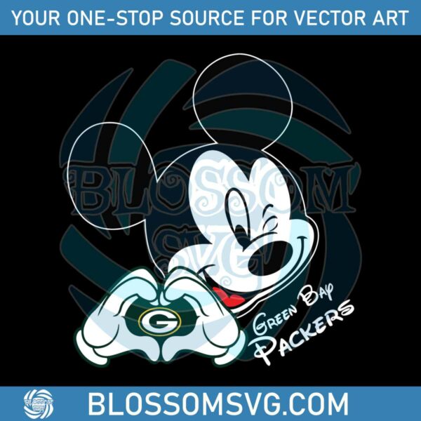 Mickey Mouse Love Green Bay Packers SVG