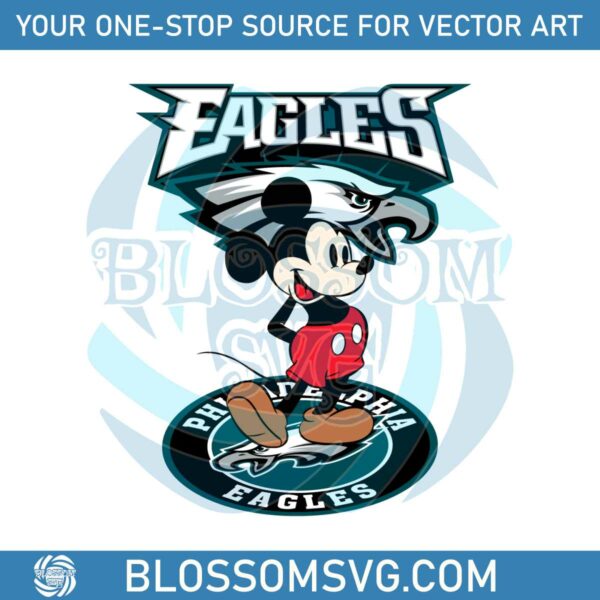 Retro Mickey Mouse Philadelphia Eagles SVG