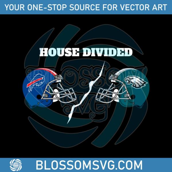 House Divided Bills And Eagles Helmets SVG