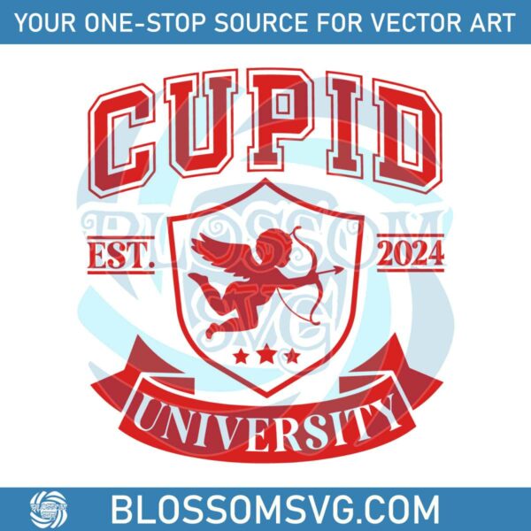 Retro Cupid University Est 2024 SVG