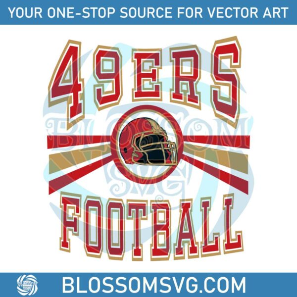 retro-49ers-football-helmet-svg-digital-download