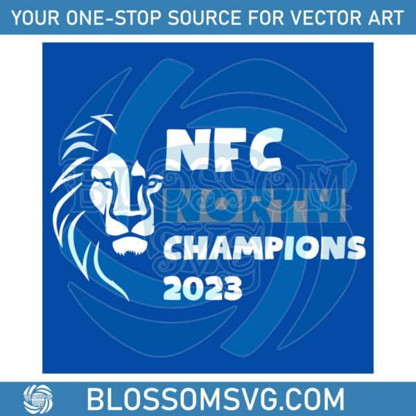 detroit-lions-nfc-north-champions-2023-svg