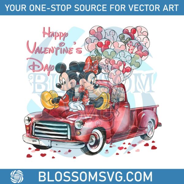 Happy Valentines Day Disney Truck PNG