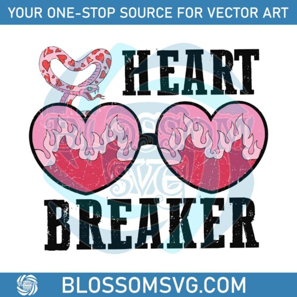 Retro Heartbreaker Valentine Glasses SVG