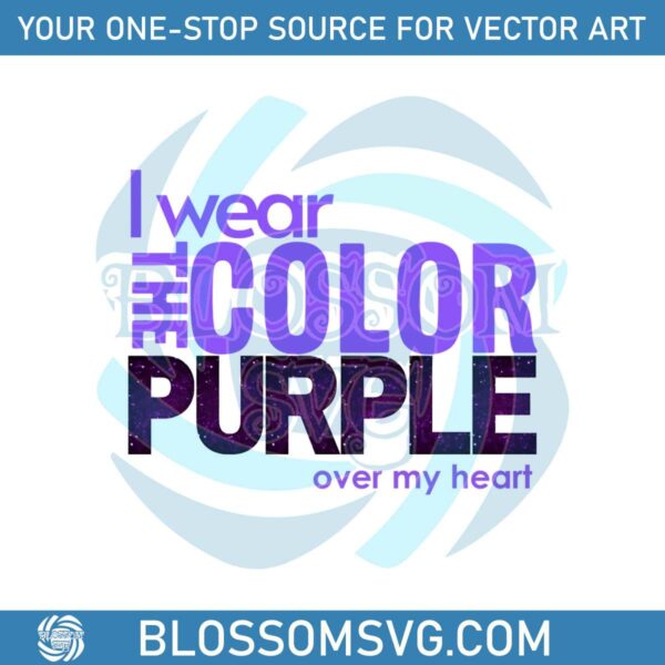 i-wear-the-color-purple-over-my-heart-png