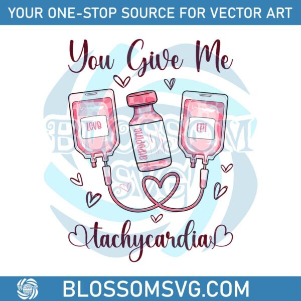 Nurse Valentines Day You Give Me Tachycardia PNG