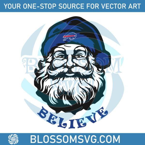Santa Claus Believe Buffalo Football Team SVG