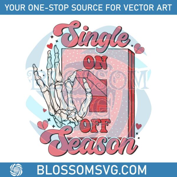 Single Season On Off Skeleton Hand SVG