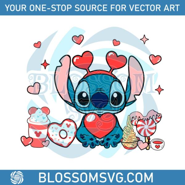 Disney Stitch Valentines Day SVG
