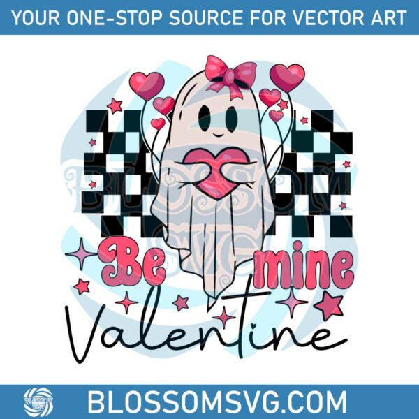 Be Mine Valentine Funny Ghost SVG