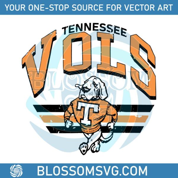 Vintage Tennessee Volunteers Vols Mascot NCAA Svg