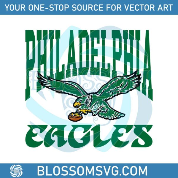 Vintage Philadelphia Eagles Football SVG