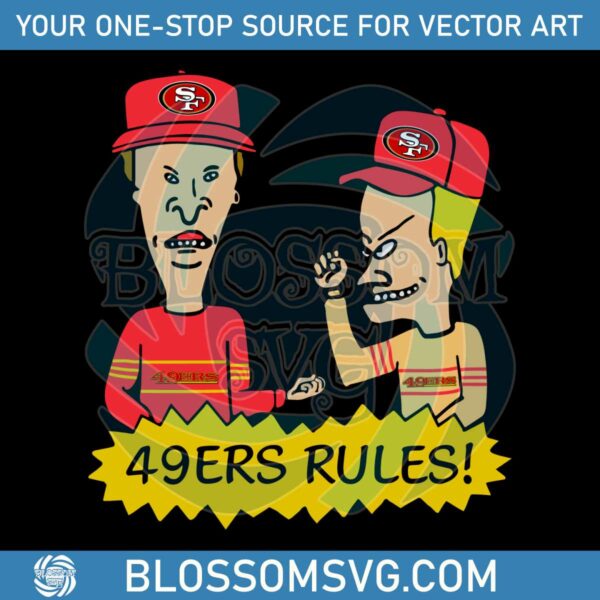 beavis-and-butt-head-san-francisco-49ers-rules-svg