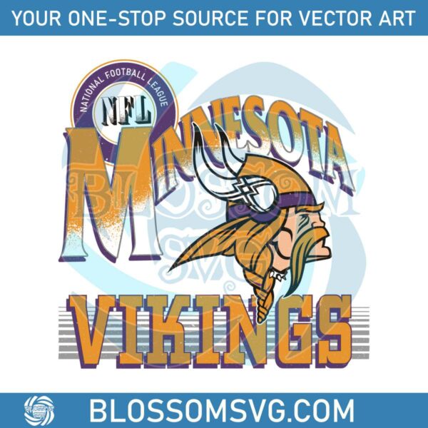 Vintage Minnesota Vikings National Football League SVG