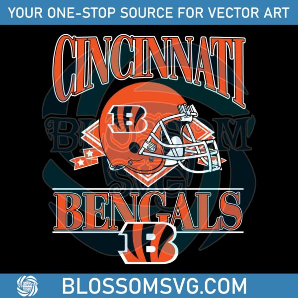 Cincinnati Bengals Helmet Logo Svg Digital Download