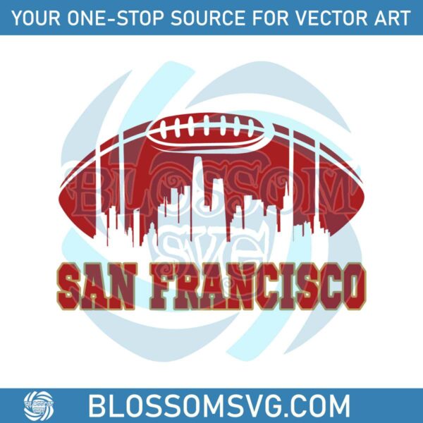 San Francisco 49ers 1946 Football Skyline SVG Download