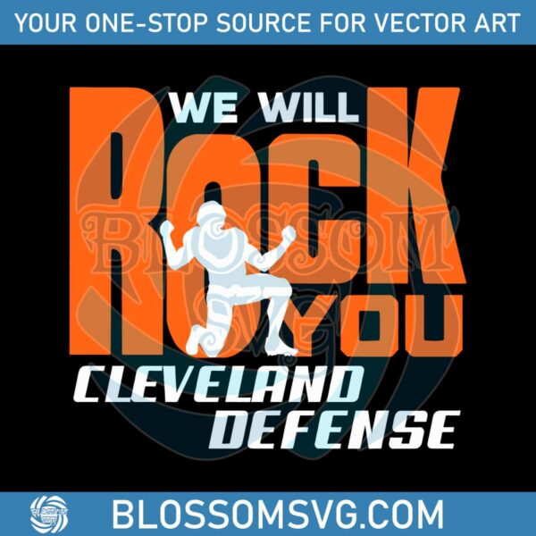 We Will Rock You Cleveland Defense SVG