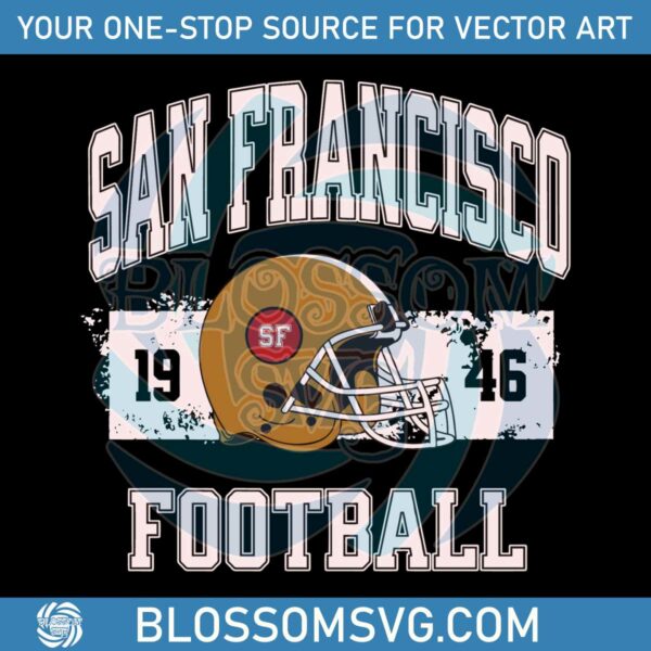 San Francisco Football Helmet 1946 SVG