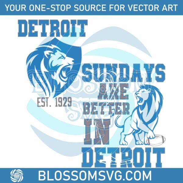 Sundays Are Better In Detroit SVG