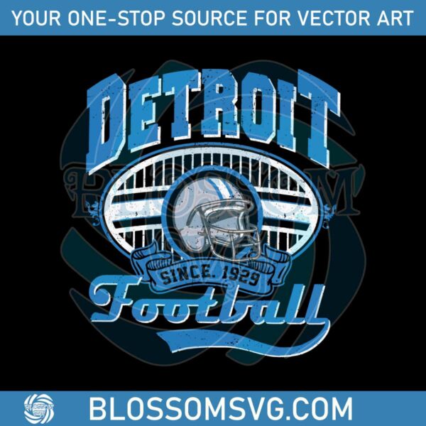 Vintage Detroit Football Est 1929 SVG