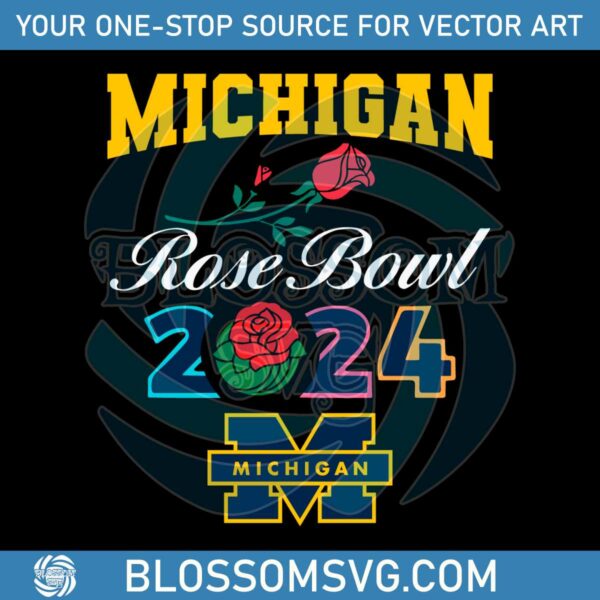 michigan-rose-bowl-2024-football-svg-digital-download