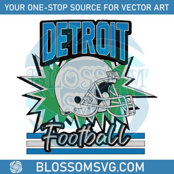 Retro Detroit Football NFL Team SVG