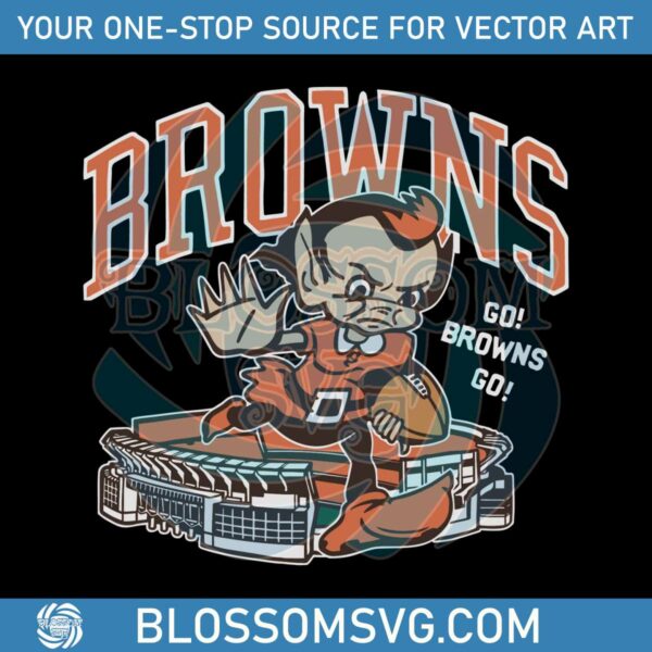 Go Browns Brownie the Elf Stadium SVG
