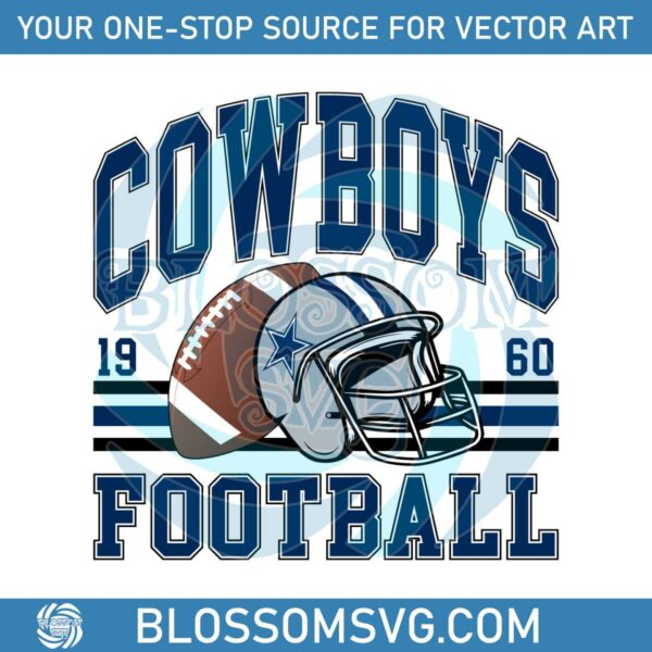 Cowboys Football Helmet 1960 Svg Digital Download