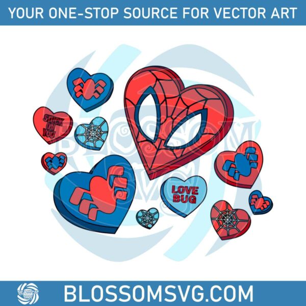 Valentine Heart Spiderman SVG