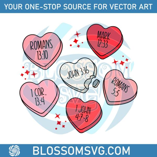 Christian Conversation Heart Valentines Day SVG